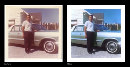 Before and After - Dad 63 Chevy